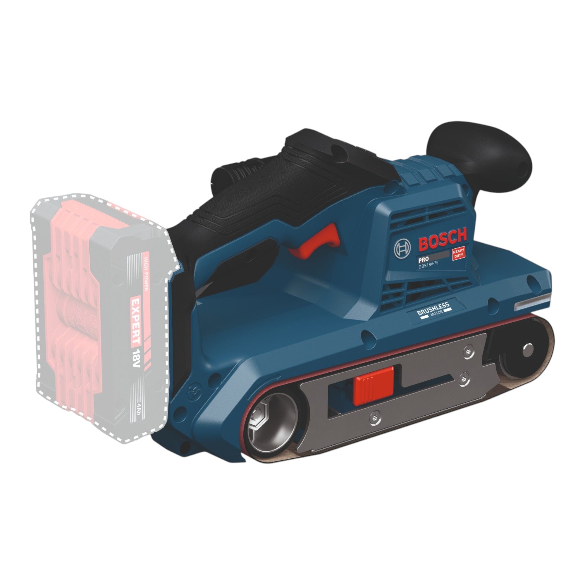 Bosch GBS 18V 75 Akku Bandschleifer 18 V 76 x 533 mm Brushless 1x Akku 4 0 Ah Ladegeraet 3 - toolbrothers