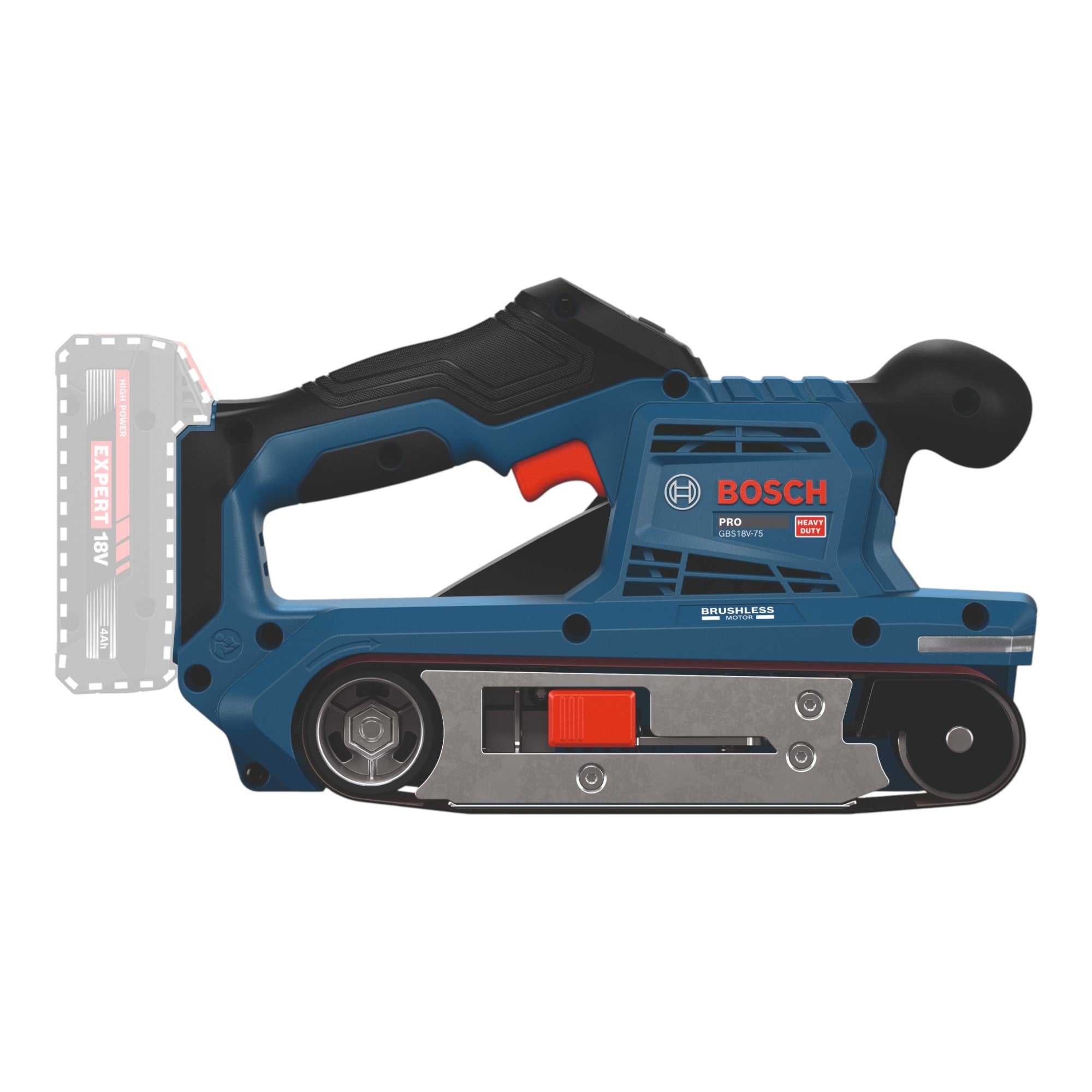 Bosch GBS 18V 75 Akku Bandschleifer 18 V 76 x 533 mm Brushless 2x Akku 5 0 Ah Ladegeraet 1 - toolbrothers
