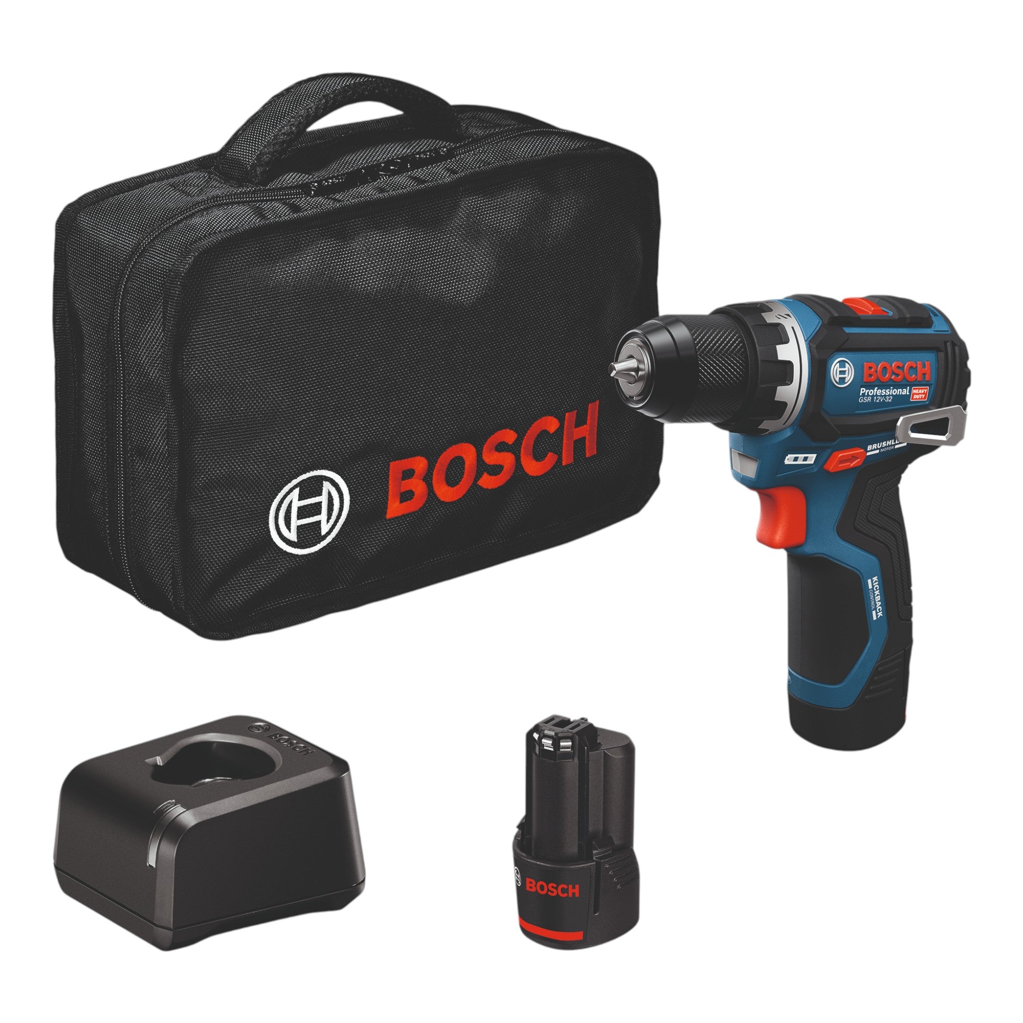 Bosch GSR 12V 32 Professional Akku Bohrschrauber 12 V 32 Nm Brushless 06019N7003 2x Akku 2 0 Ah Ladegeraet Tasche 0 - toolbrothers
