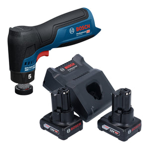 Bosch GEX 12V-32 Akku Exzenterschleifer 12 V 32 mm Brushless + 2x Akku 6,0 Ah + Ladegerät