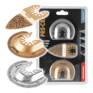 Procraft MB2 Zubehör Set 3 tlg. für oszillierende Multifunktionswerkzeuge