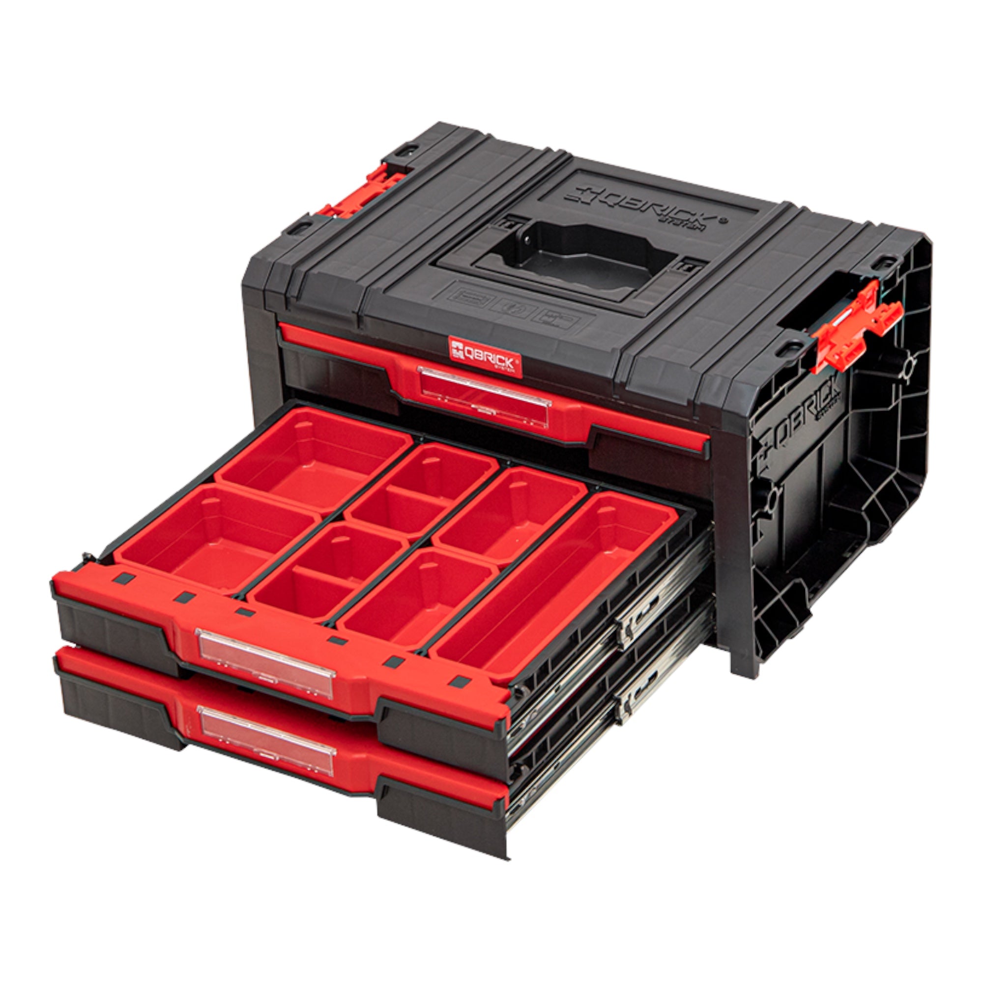 Qbrick System PRO Drawer 3 Toolbox 2 0 Expert stapelbar 450 x 310 x 244 mm 3x 4 5 l IP54 mit drei Schublaeden 21 Inlays Amazon only  3 - toolbrothers