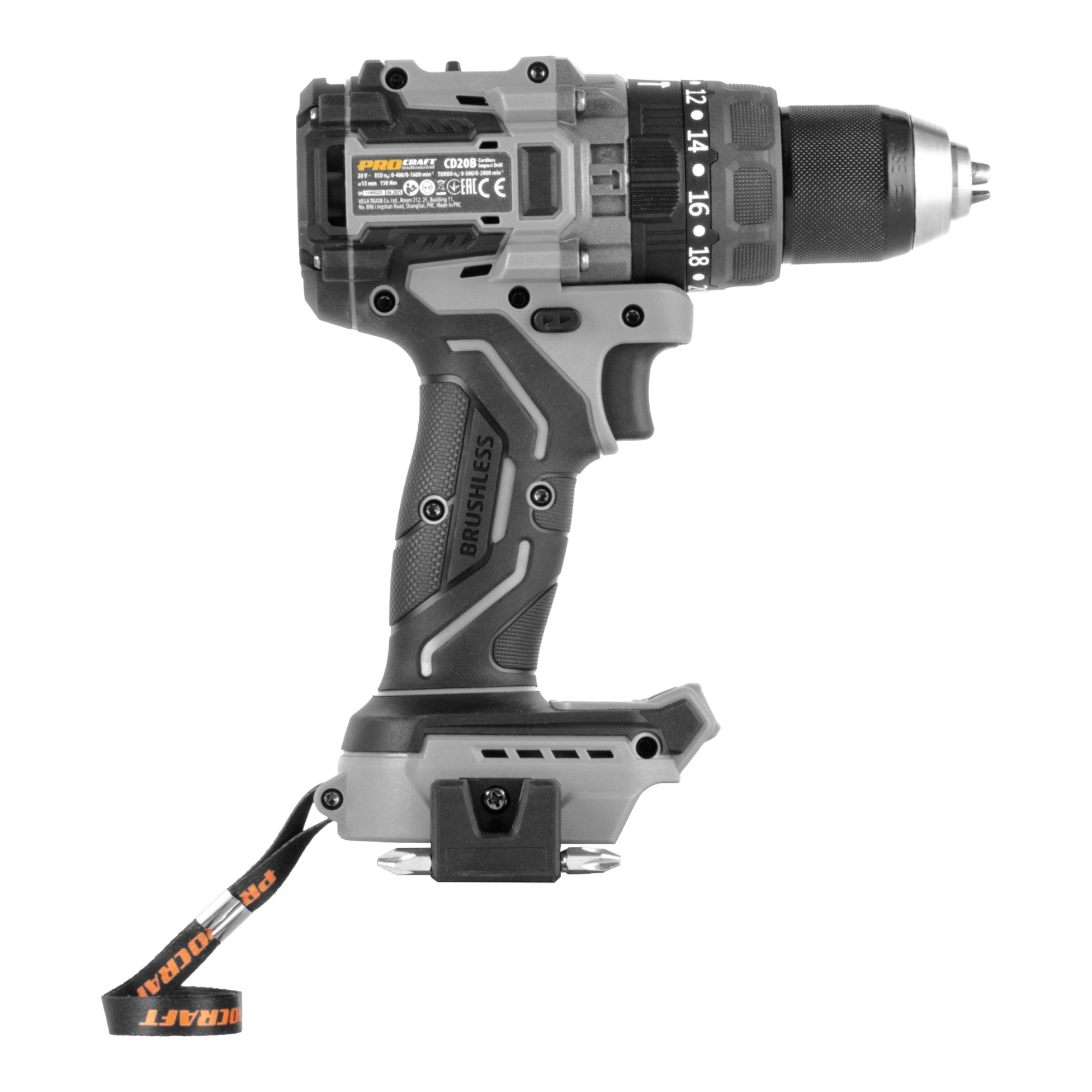 Procraft Industrial CD20B BB Akku Schlagbohrschrauber 20 V 150 Nm Brushless 2x Akku 2 0 Ah Ladegeraet 3 - toolbrothers