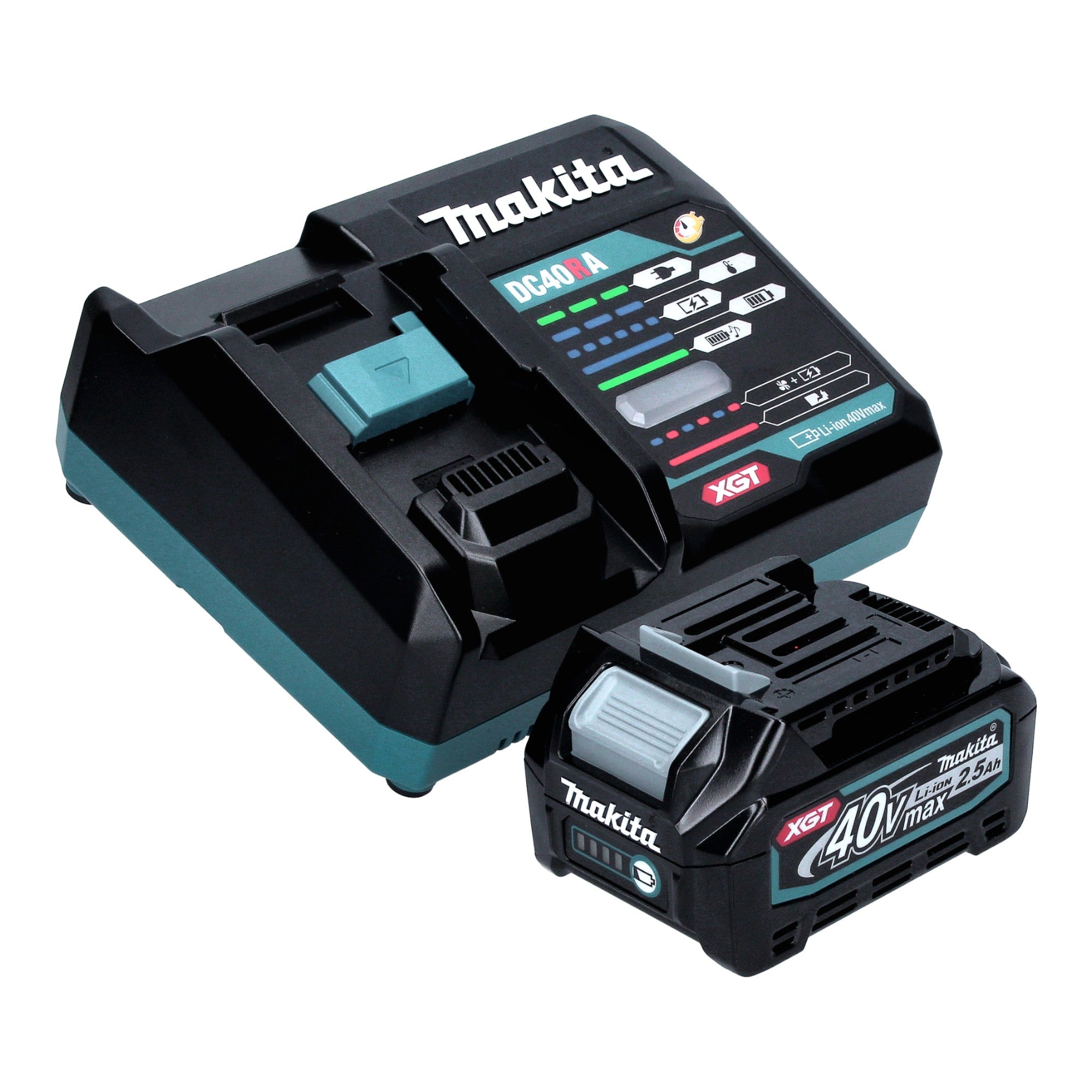Makita HR 002 GD101 Akku Bohrhammer 40 V max 2 9 J SDS plus Brushless 1x Akku 2 5 Ah Ladegeraet 2 - toolbrothers