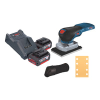 Bosch GSS 18V 13 Professional Akku Schwingschleifer 18 V 100 x 110 mm 2x Akku 4 0 Ah Ladegeraet 0 - toolbrothers