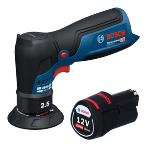 Bosch GEX 12V-77 Akku Exzenterschleifer 12 V 77 mm Brushless + 1x Akku 2,0 Ah - ohne Ladegerät