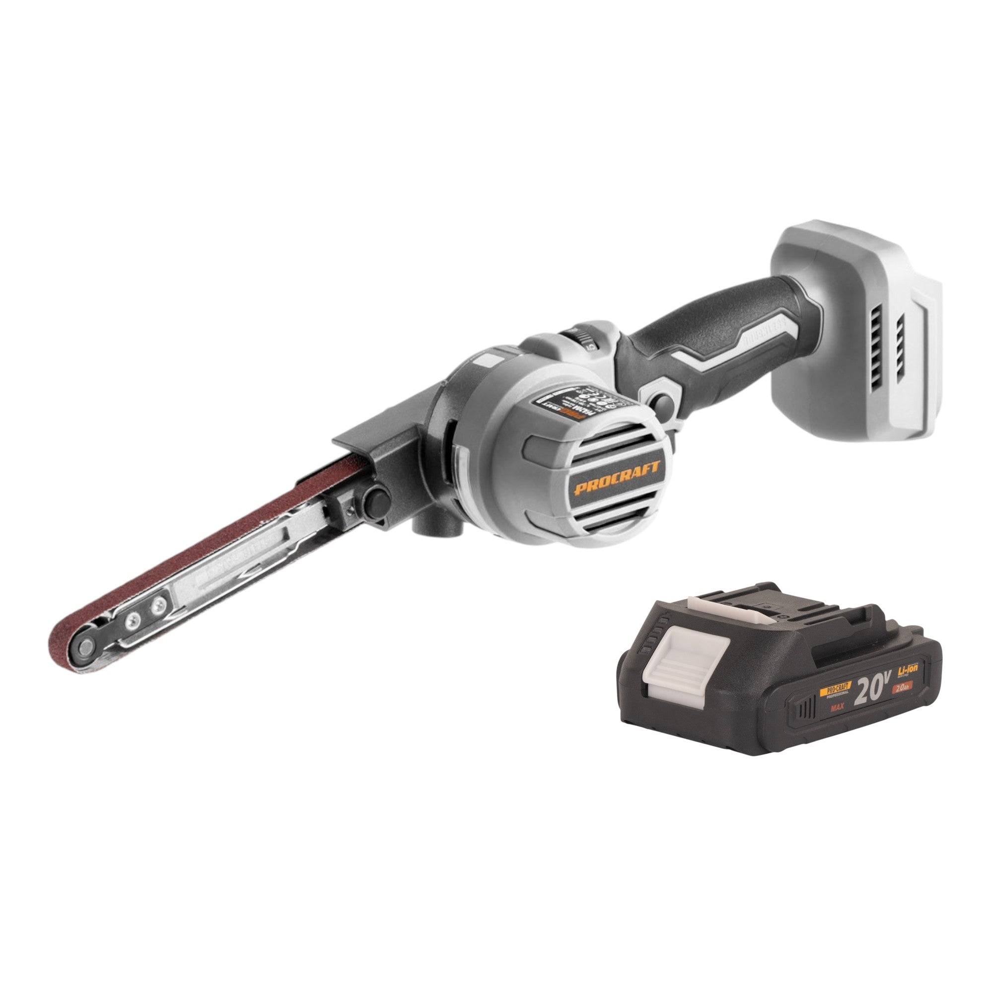 ProCraft Industrial PFA20A BB Akku Bandfeile 20 V 13 x 457 mm Brushless 1x Akku 2 0 Ah ohne Ladegeraet 0 - toolbrothers