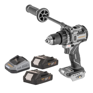 ProCraft Industrial CD20C-BB Akku Schlagbohrschrauber 20 V 120 Nm Brushless + 2x Akku 2,0 Ah + Ladegerät