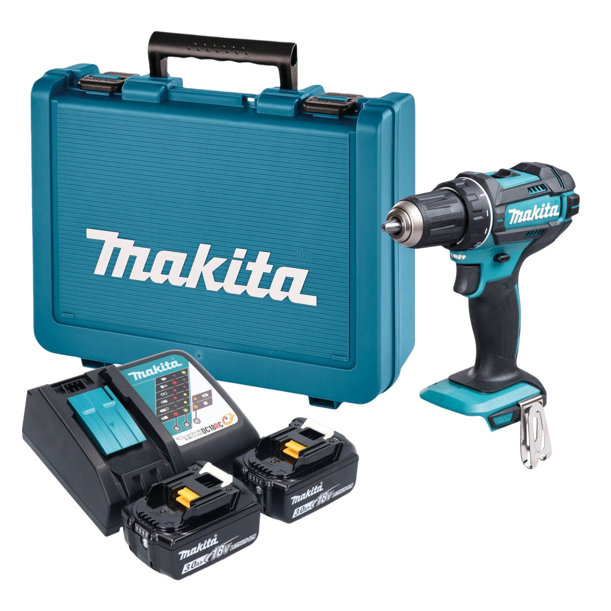 Makita DDF 482 RFE Akku Bohrschrauber 18 V 62 Nm 2x Akku 3 0 Ah Ladegeraet Koffer 0 - toolbrothers