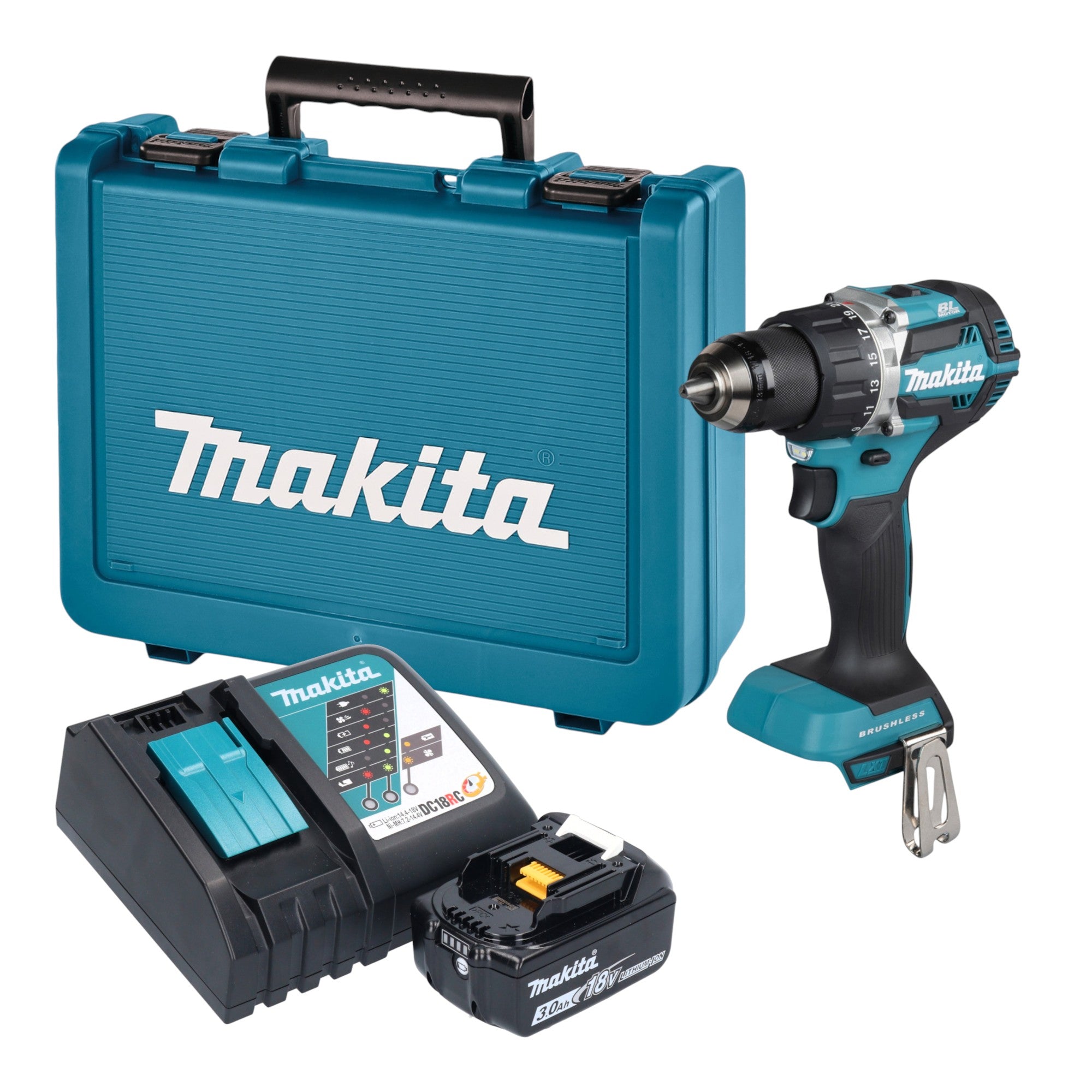 Makita DDF 484 RF1E Akku Bohrschrauber 18 V 54 Nm Brushless 1x Akku 3 0 Ah Ladegeraet Koffer 0 - toolbrothers