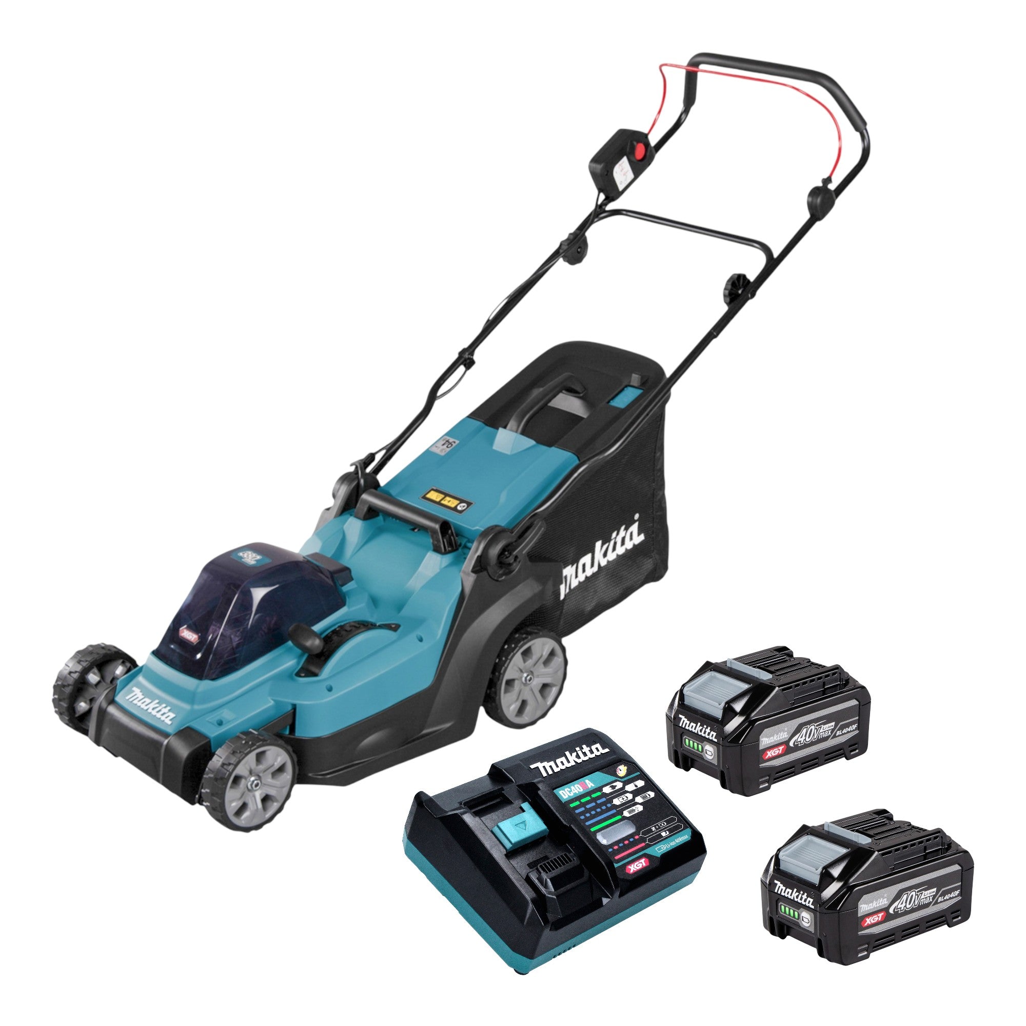 Makita LM 003 GU202 Akku Rasenmaeher 40 V max 38 cm 40 l 2x Akku 4 0 Ah Ladegeraet 0 - toolbrothers