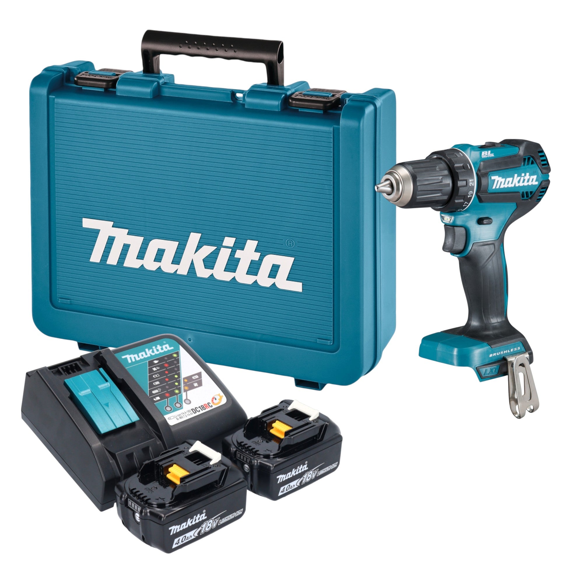 Makita DDF 485 RME Akku Bohrschrauber 18 V 50 Nm Brushless 2x Akku 4 0 Ah Ladegeraet Koffer 0 - toolbrothers
