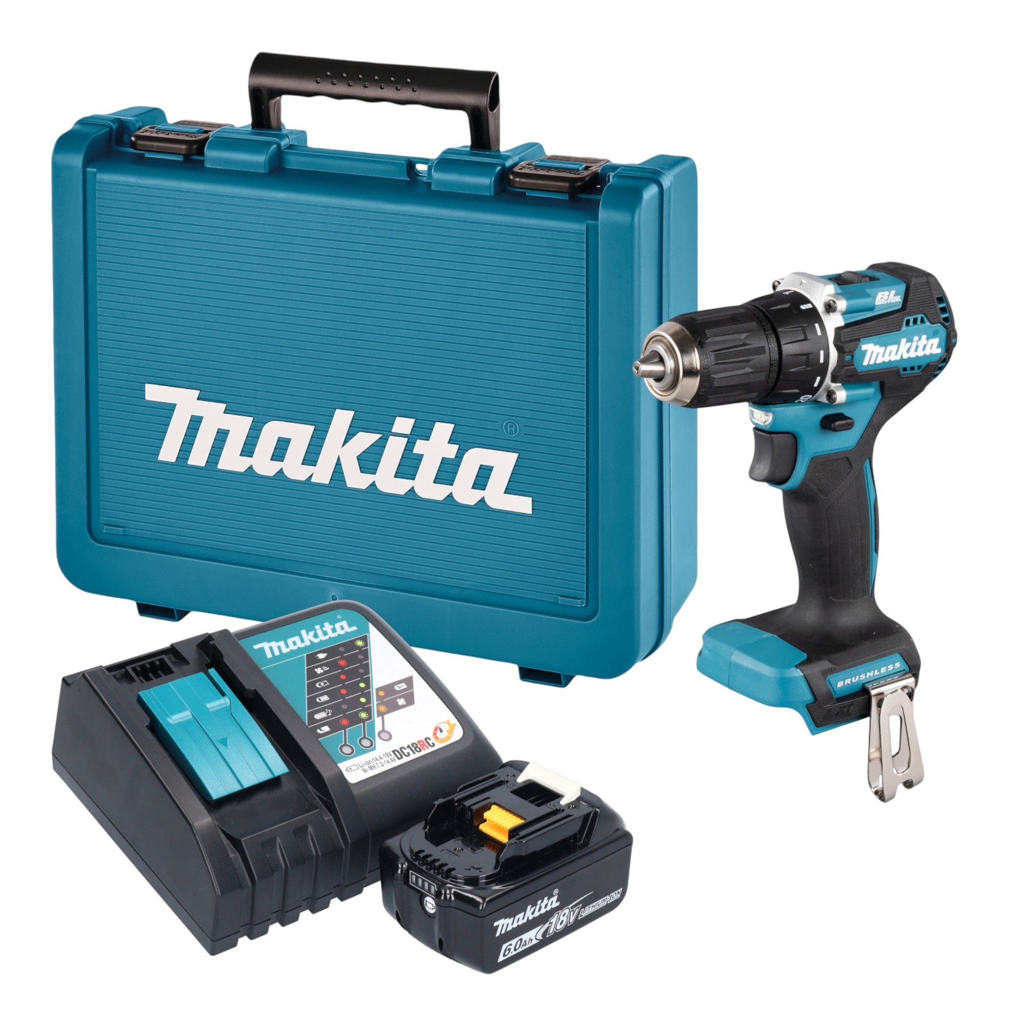 Makita DDF 487 RG1E Akku Bohrschrauber 18 V 40 Nm Brushless 1x Akku 6 0 Ah Ladegeraet Koffer 0 - toolbrothers