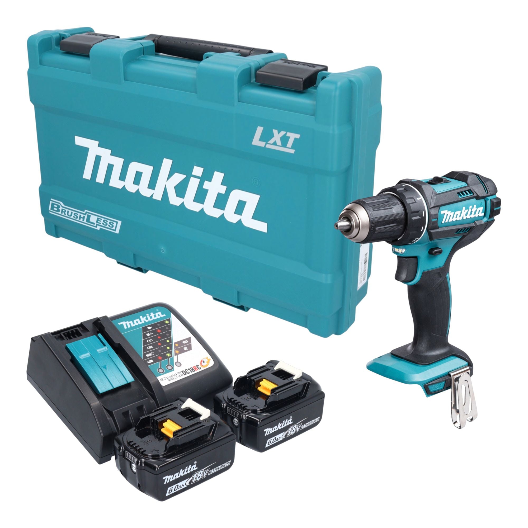 Makita DDF 482 RGK Akku Bohrschrauber 18 V 62 Nm 2x Akku 6 0 Ah Ladegeraet Koffer 0 - toolbrothers