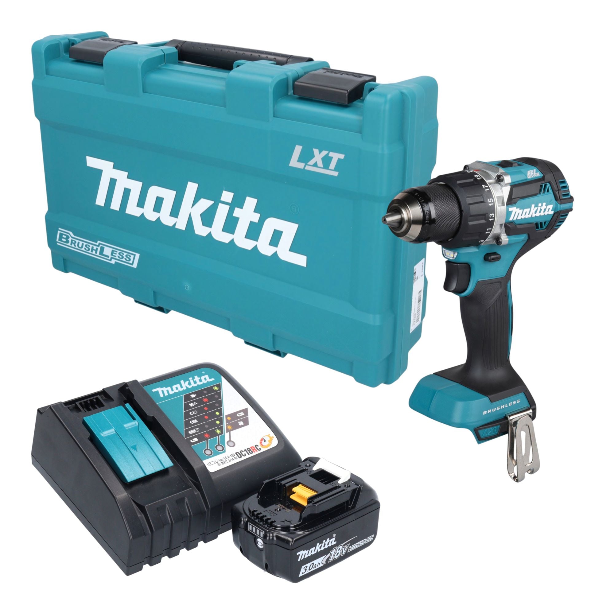 Makita DDF 484 RF1K Akku Bohrschrauber 18 V 54 Nm Brushless 1x Akku 3 0 Ah Ladegeraet Koffer 0 - toolbrothers