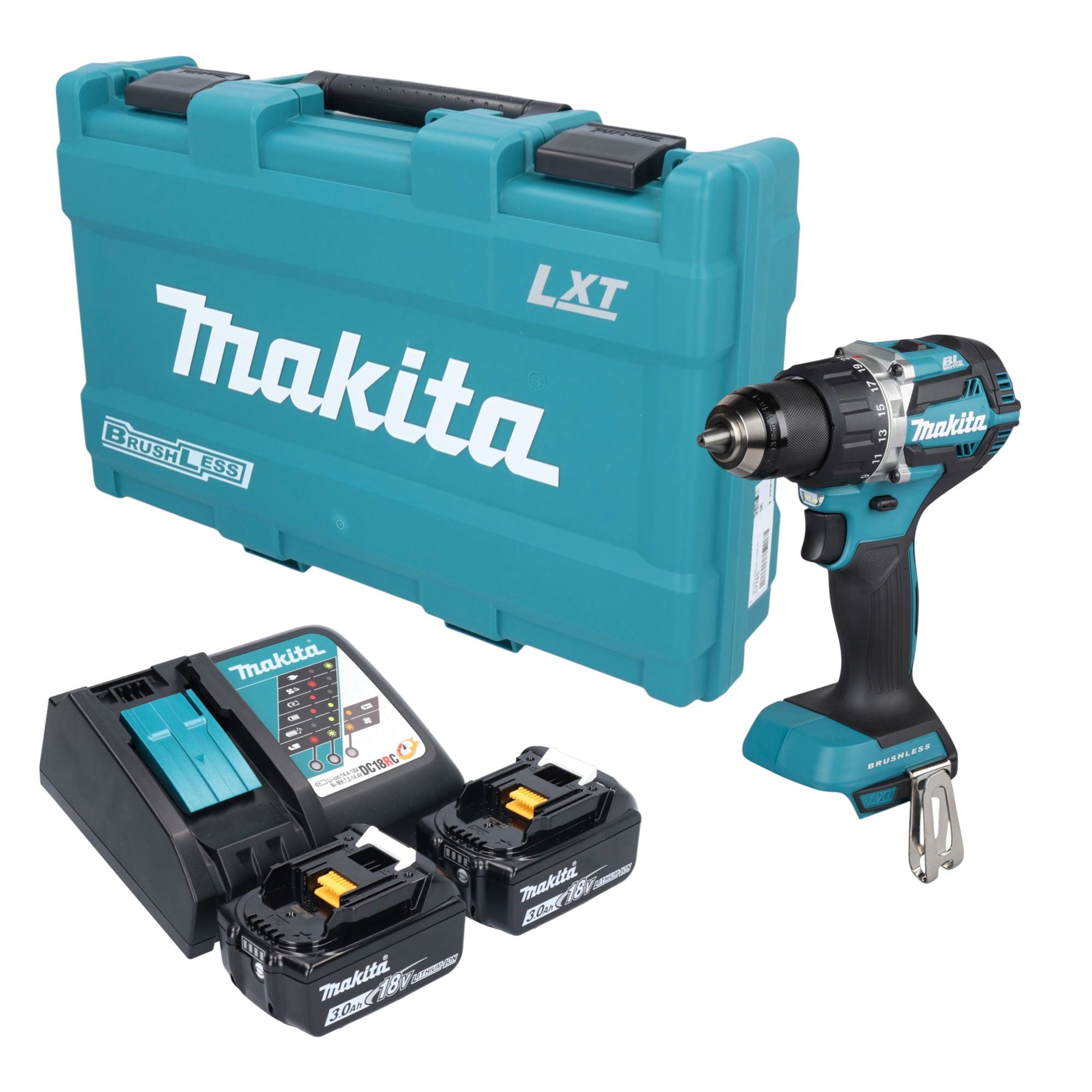 Makita DDF 484 RFK Akku Bohrschrauber 18 V 54 Nm Brushless 2x Akku 3 0 Ah Ladegeraet Koffer 0 - toolbrothers
