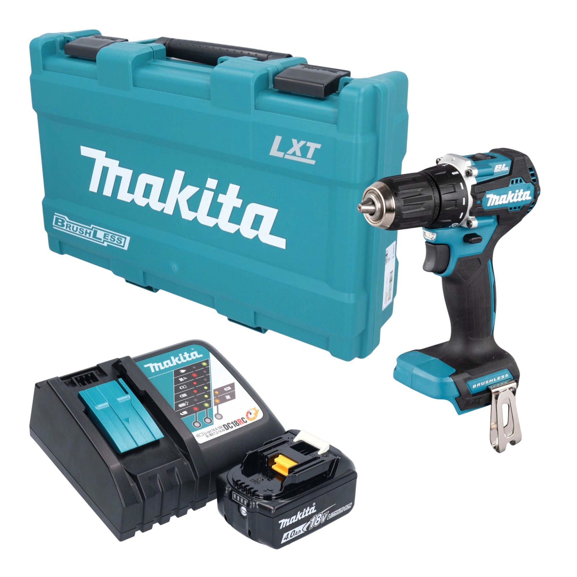 Makita DDF 487 RM1K Akku Bohrschrauber 18 V 40 Nm Brushless 1x Akku 4 0 Ah Ladegeraet Koffer 0 - toolbrothers