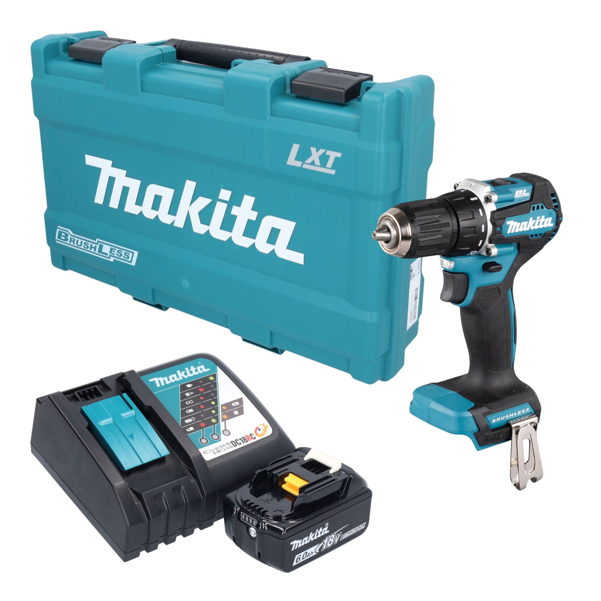 Makita DDF 487 RG1K Akku Bohrschrauber 18 V 40 Nm Brushless 1x Akku 6 0 Ah Ladegeraet Koffer 0 - toolbrothers