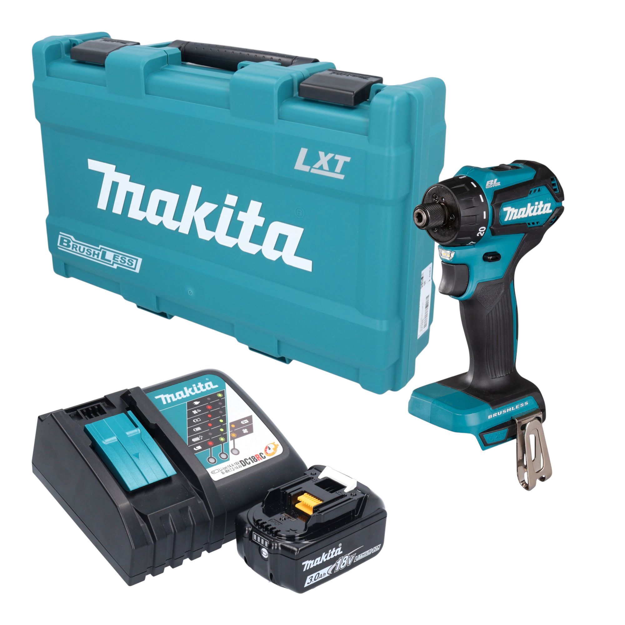 Makita DDF 083 RF1K Akku Bohrschrauber 18 V 40 Nm 1 4 Brushless 1x Akku 3 0 Ah Ladegeraet Koffer 0 - toolbrothers