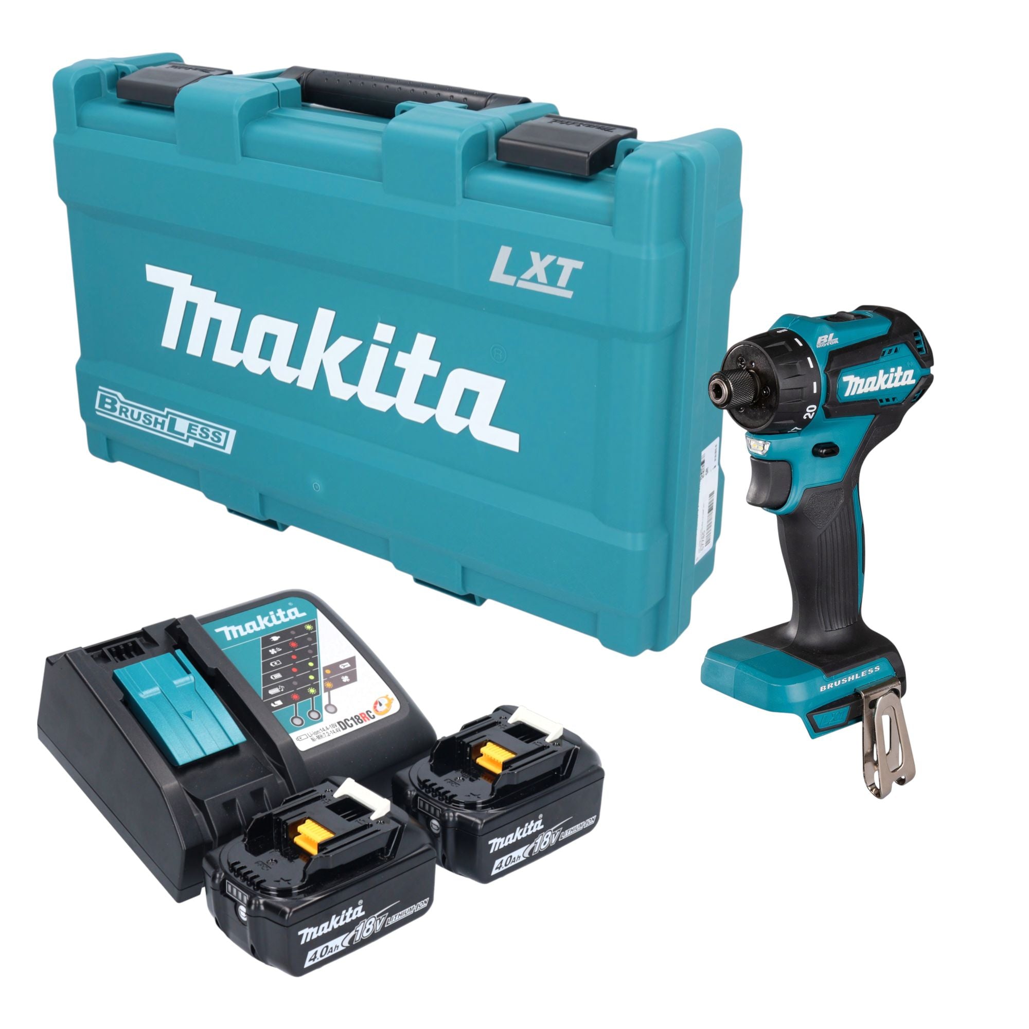 Makita DDF 083 RMK Akku Bohrschrauber 18 V 40 Nm 1 4 Brushless 2x Akku 4 0 Ah Ladegeraet Koffer 0 - toolbrothers