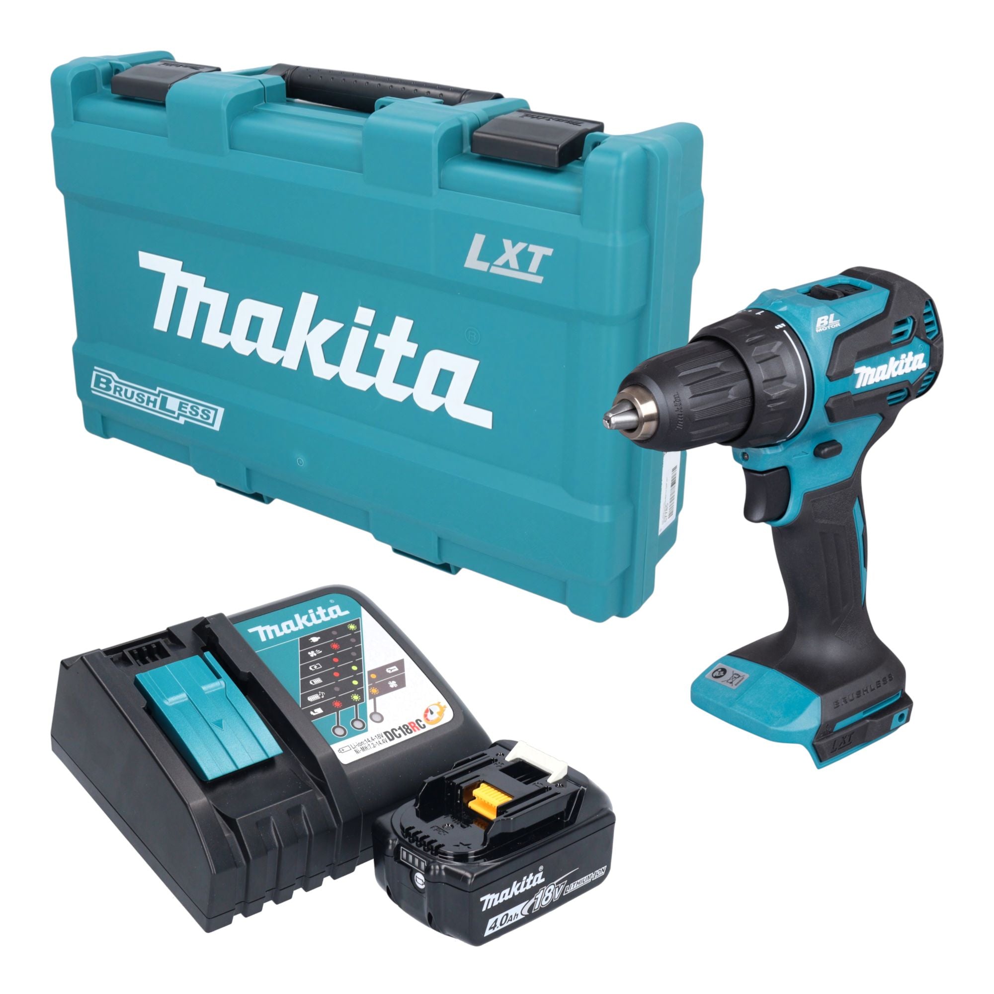 Makita DDF 490 RM1K Akku Bohrschrauber 18 V 65 Nm Brushless 1x Akku 4 0 Ah Ladegeraet Koffer 0 - toolbrothers