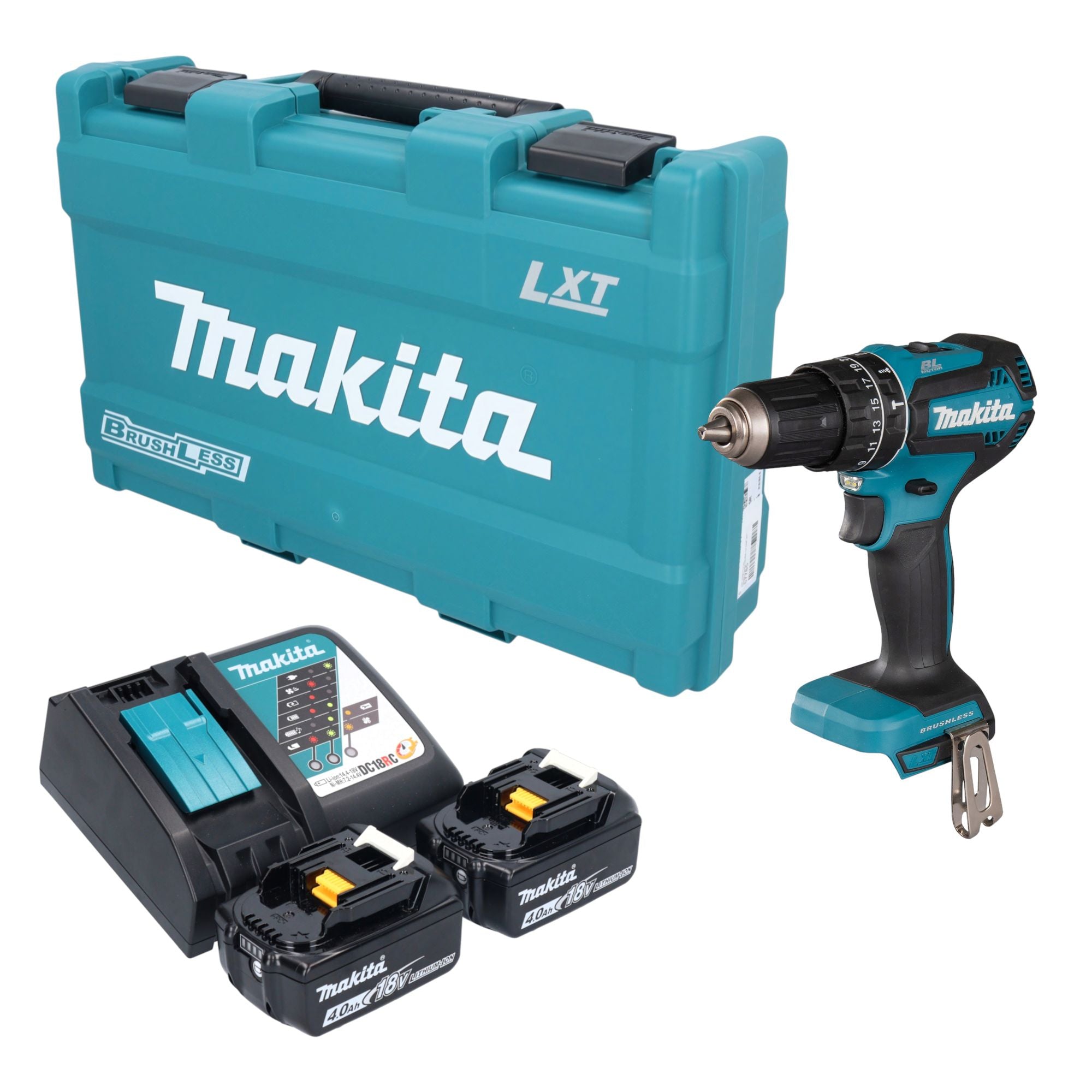Makita DHP 485 RMK Akku Schlagbohrschrauber 18 V 50 Nm Brushless 2x Akku 4 0 Ah Ladegeraet Koffer 0 - toolbrothers