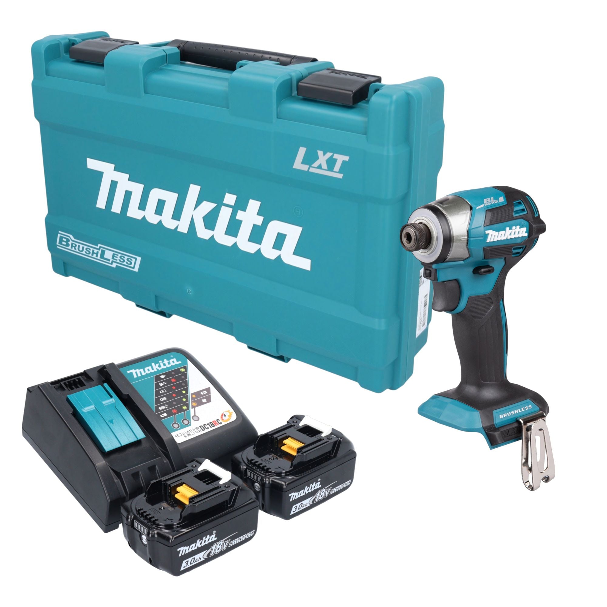 Makita DTD 173 RFK Akku Schlagschrauber 18 V 180 Nm 1 4 Brushless 2x Akku 3 0 Ah Ladegeraet Koffer 0 - toolbrothers