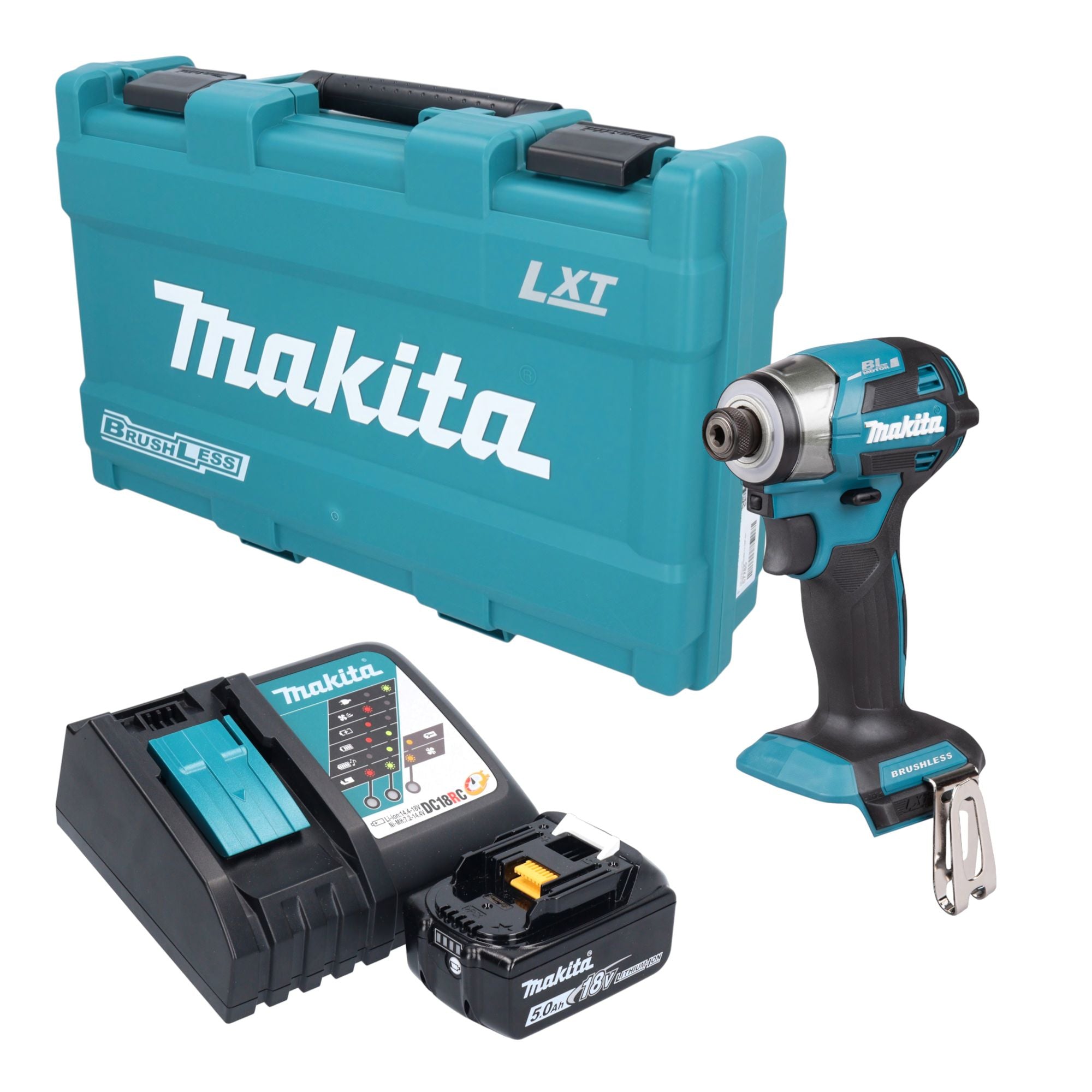 Makita DTD 173 RT1K Akku Schlagschrauber 18 V 180 Nm 1 4 Brushless 1x Akku 5 0 Ah Ladegeraet Koffer 0 - toolbrothers