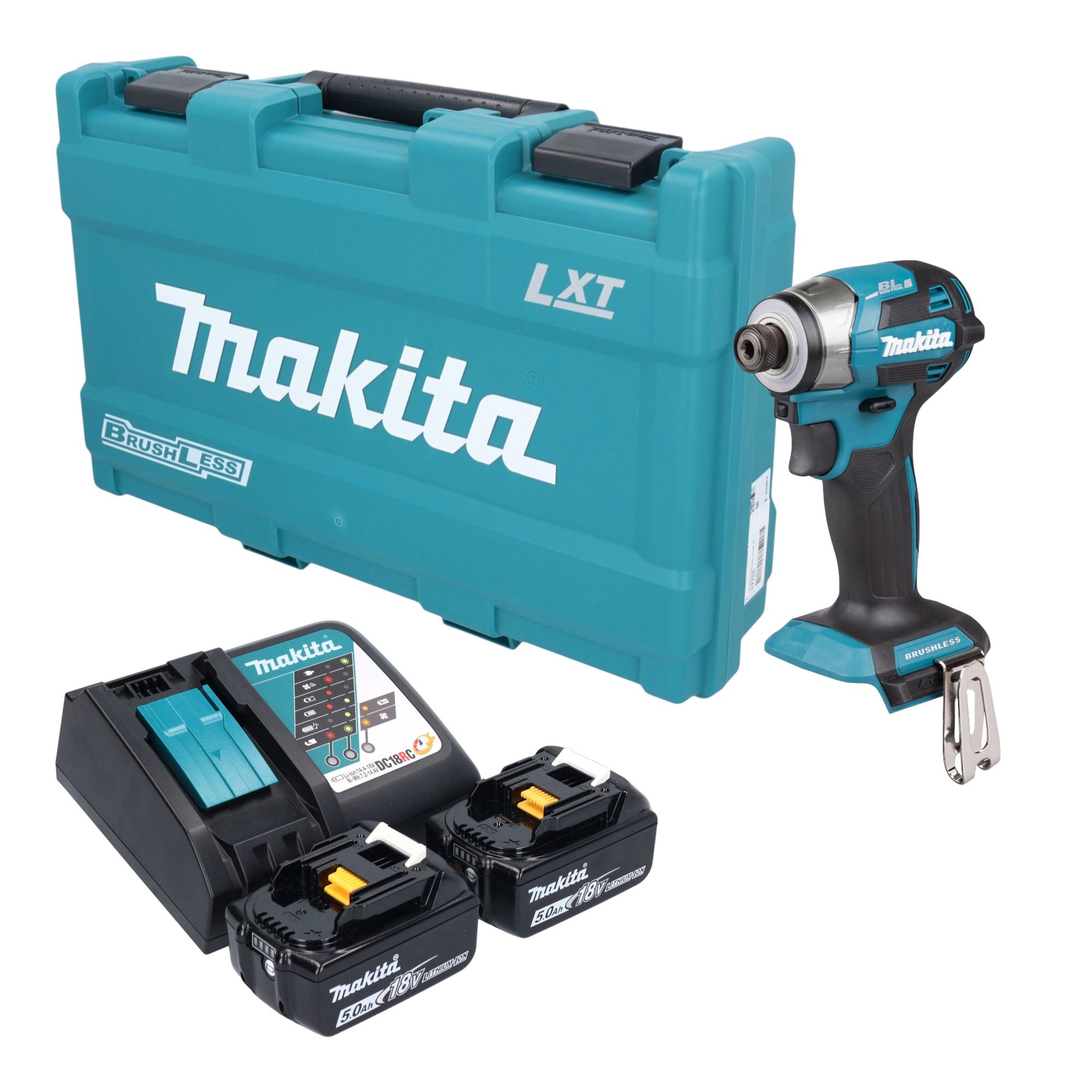 Makita DTD 173 RTK Akku Schlagschrauber 18 V 180 Nm 1 4 Brushless 2x Akku 5 0 Ah Ladegeraet Koffer 0 - toolbrothers