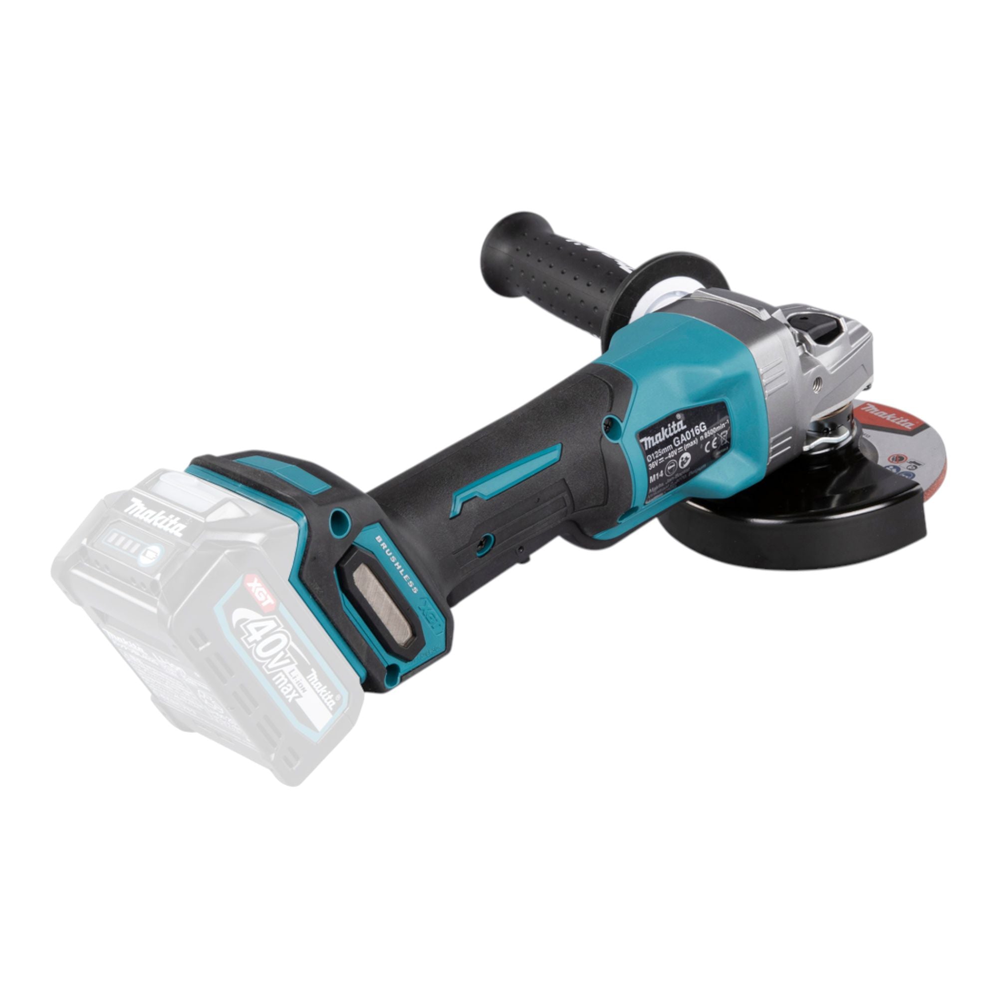 Makita GA 016 GU1 Akku Winkelschleifer 40 V max 125 mm Brushless 1x Akku 4 0 Ah ohne Ladegeraet 2 - toolbrothers