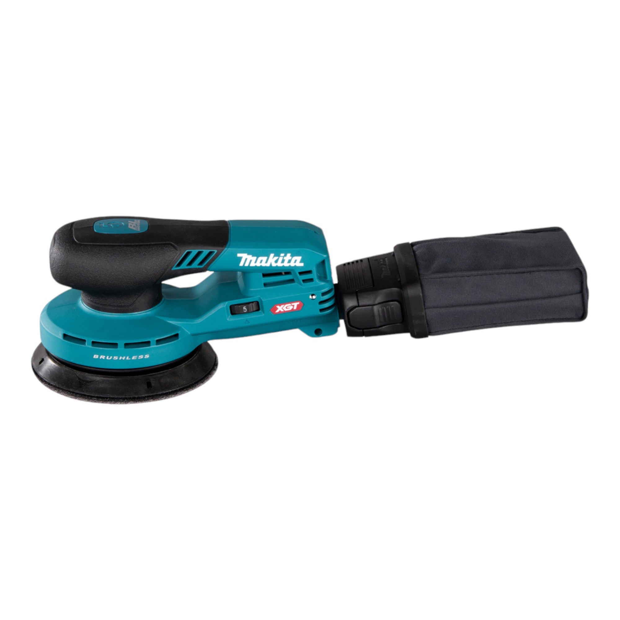 Makita BO 001 CGU201 Akku Exzenterschleifer 40 V max 125 mm 5 0 mm Hub Brushless 2x Akku 4 0 Ah Ladegeraet 1 - toolbrothers