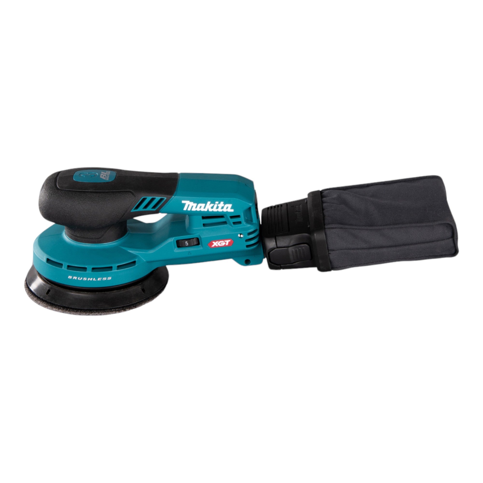 Makita BO 003 CGU201 Akku Exzenterschleifer 40 V max 125 mm 3 0 mm Hub Brushless 2x Akku 4 0 Ah Ladegeraet 1 - toolbrothers