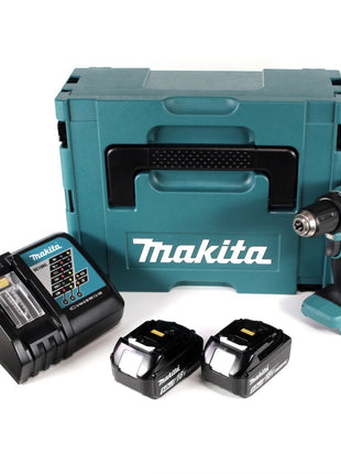 Makita DDF 485 RTJ Akku Bohrschrauber 18V 50Nm im Makpac + 2x 5,0 Ah Akku + Ladegerät - Toolbrothers