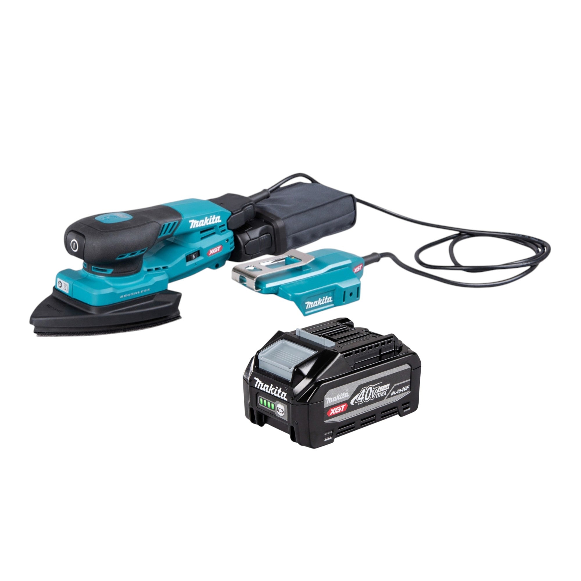 Makita BO 006 CGU1 Akku Deltaschleifer 40 V max 100 x 150 mm 3 0 mm Hub Brushless 1x Akku 4 0 Ah ohne Ladegeraet 0 - toolbrothers