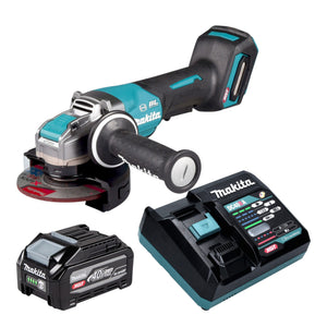 Makita GA 047 GU101 Akku Winkelschleifer 40 V max. 125 mm X-LOCK Brushless + 1x Akku 4,0 Ah + Ladegerät