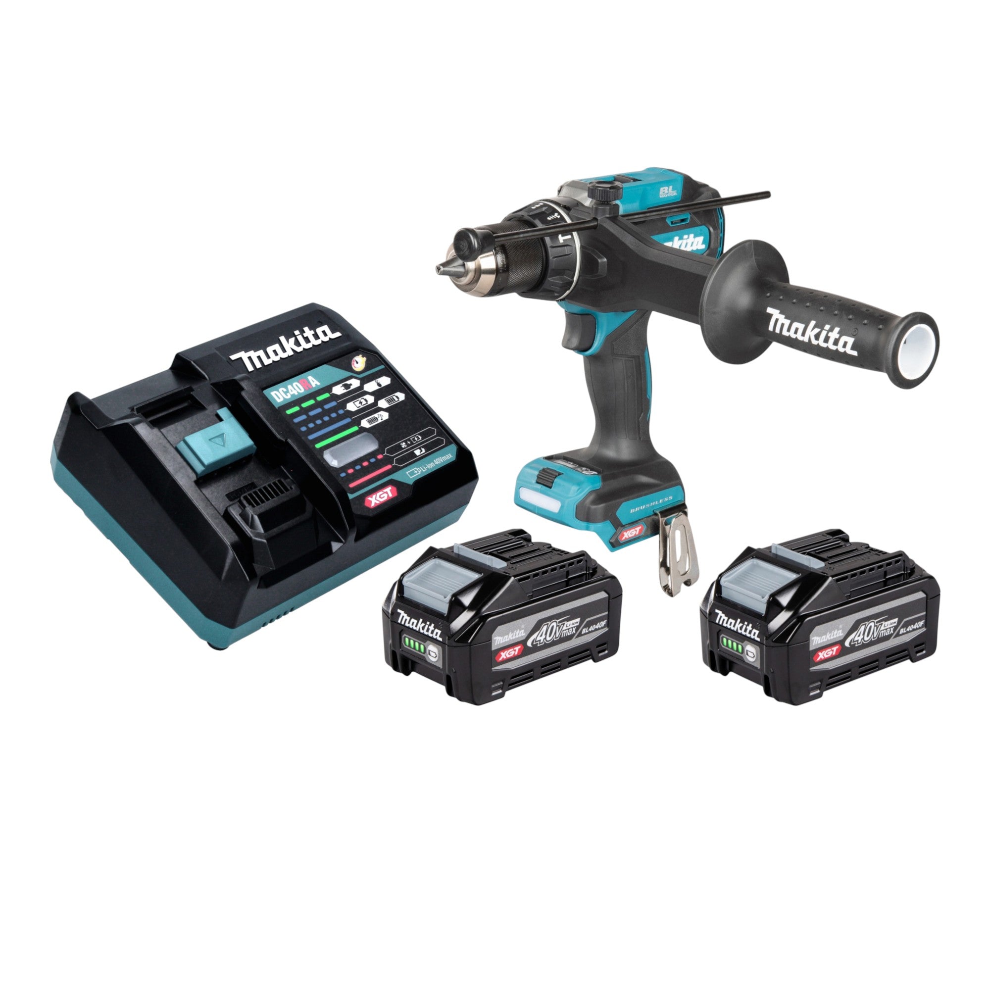 Makita HP 003 GU201 Akku Schlagbohrschrauber 40 V max 180 Nm Brushless 2x Akku 4 0 Ah Ladegeraet 0 - toolbrothers