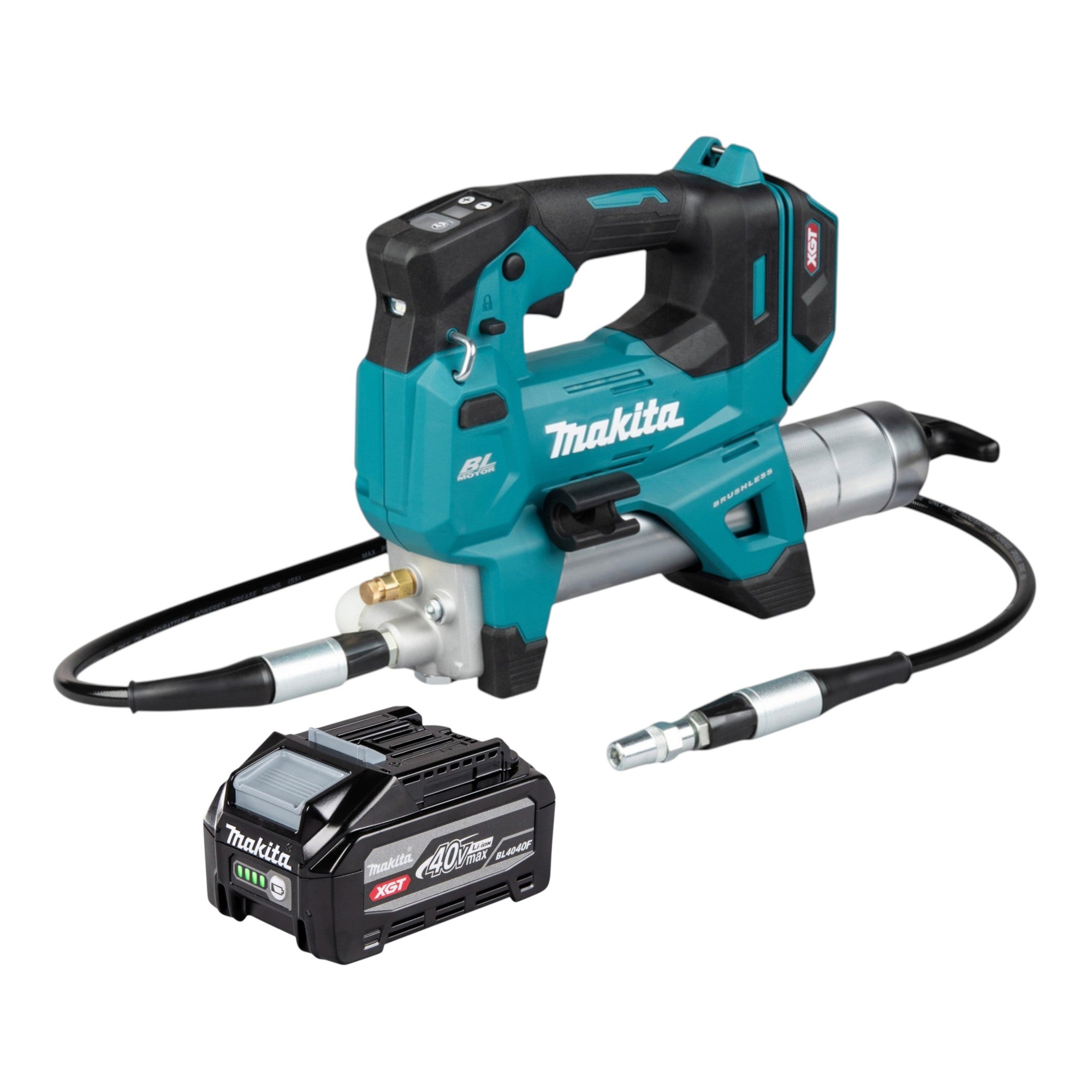 Makita GP 001 GU1 Akku Fettpresse 40 V max 690 bar Brushless 1x Akku 4 0 Ah ohne Ladegeraet 0 - toolbrothers