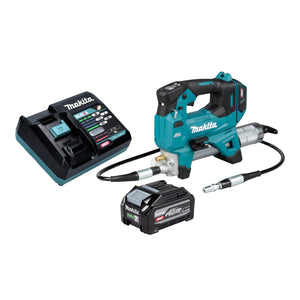 Makita GP 001 GU101 Akku Fettpresse 40 V max. 690 bar Brushless + 1x Akku 4,0 Ah + Ladegerät