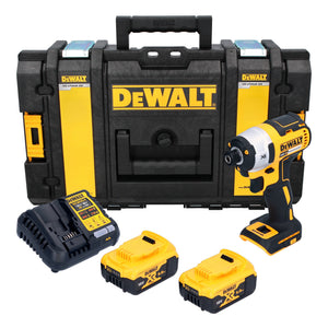 DeWalt DCF 887 P2 Akku Schlagschrauber 18 V 205 Nm 1/4" Brushless + 2x Akku 5,0 Ah + Ladegerät + Tough Box