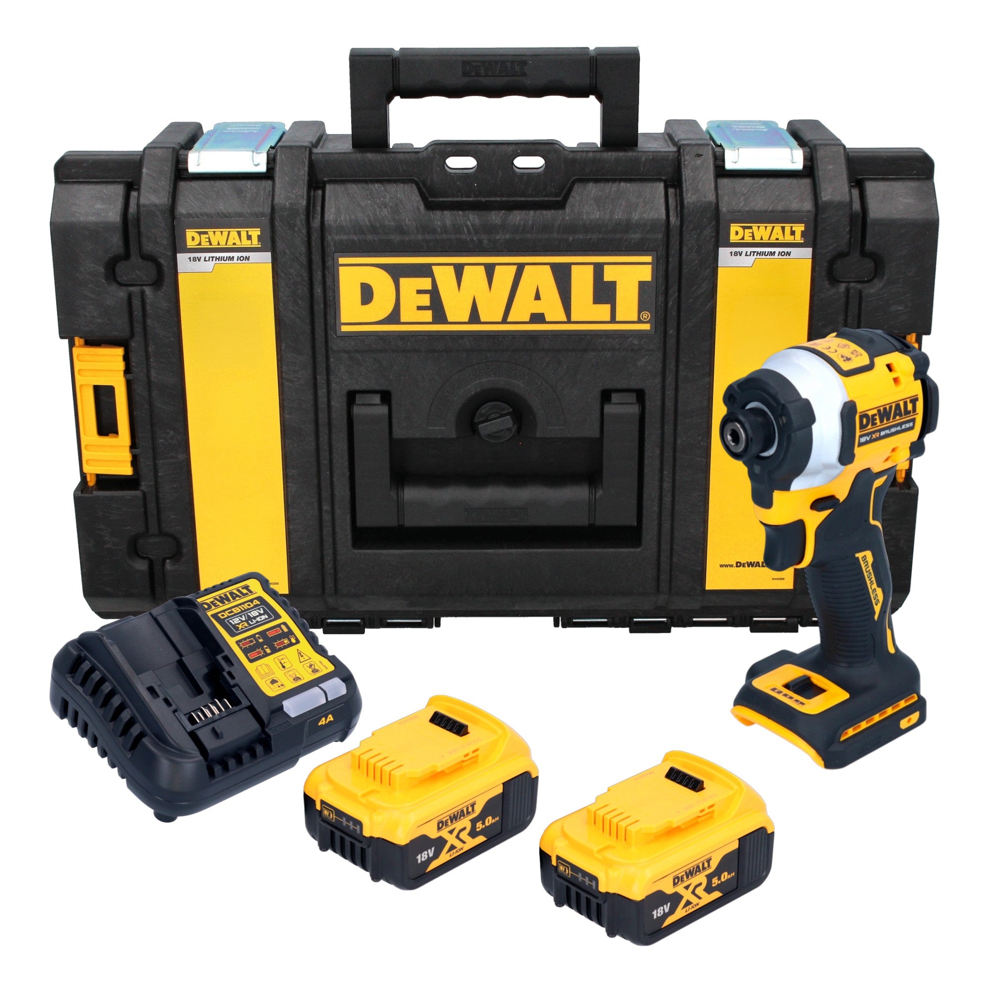 DeWalt DCF 850 P2 Akku Schlagschrauber 18 V 205 Nm 1 4 Brushless 2x Akku 5 0 Ah Ladegeraet Tough Box 0 - toolbrothers
