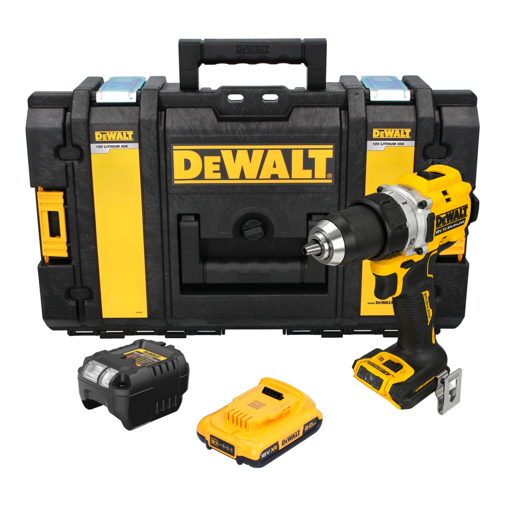 DeWalt DCD 800 D1 Akku Bohrschrauber 18 V 90 Nm Brushless 1x Akku 2 0 Ah Ladegeraet Tough Box 0 - toolbrothers