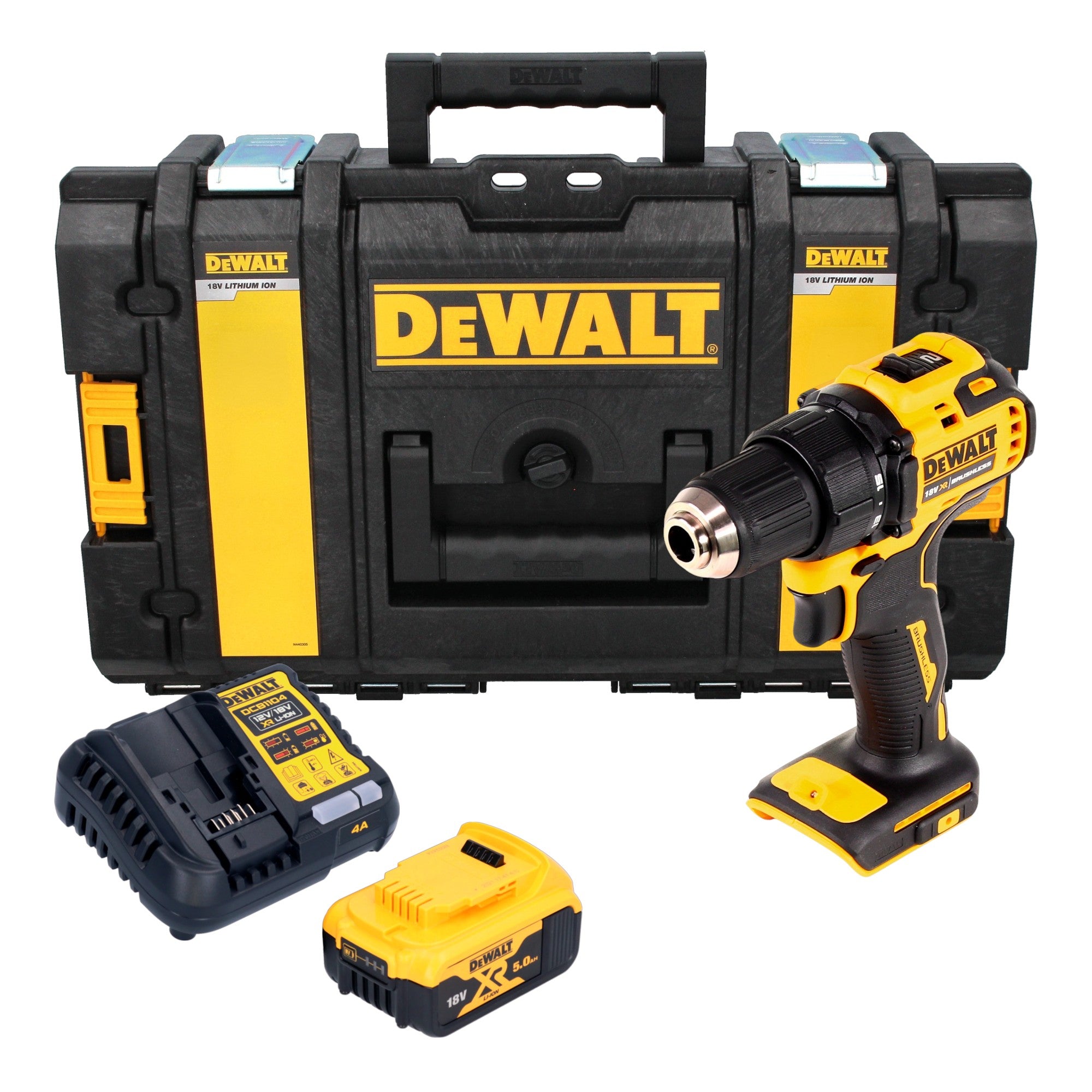 DeWalt DCD 708 P1 Akku Bohrschrauber 18 V 65 Nm Brushless 1x Akku 5 0 Ah Ladegeraet Tough Box 0 - toolbrothers