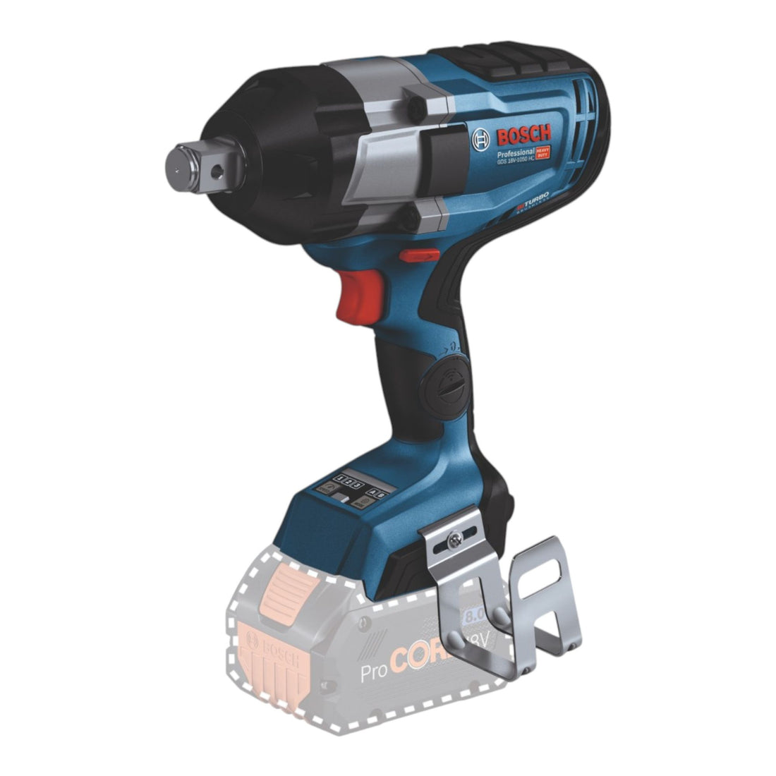 Bosch GDS 18V-1050 HC Professional Akku Schlagschrauber 18 V 1050 Nm 3/4" BITURBO ( 06019J8202 ) + 2x Akku 8,0 Ah + Ladegerät + L-Boxx