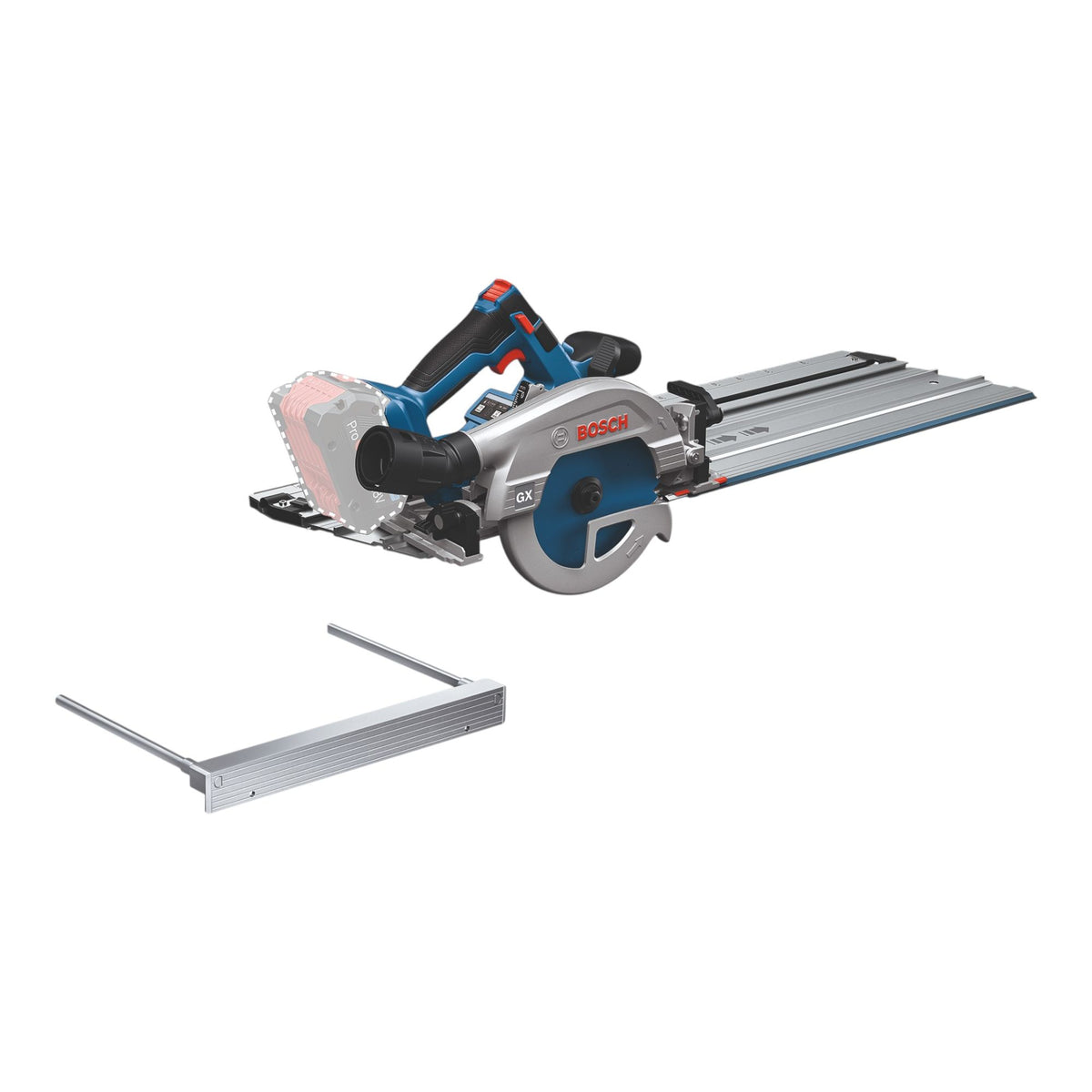 Bosch GKS 18V-57-2 GX Professional Akku Kreissäge 18 V 165 mm ( 06016C1003 ) Brushless + Kappschiene - ohne Akku, ohne Ladegerät