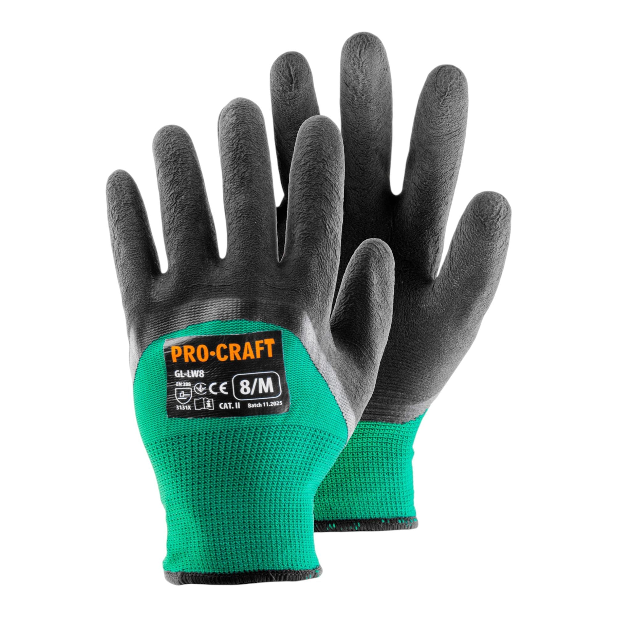 Procraft GL LW10 Arbeits handschuhe mit Latex beschichtung 1 Paar Groesse XL 1 - toolbrothers