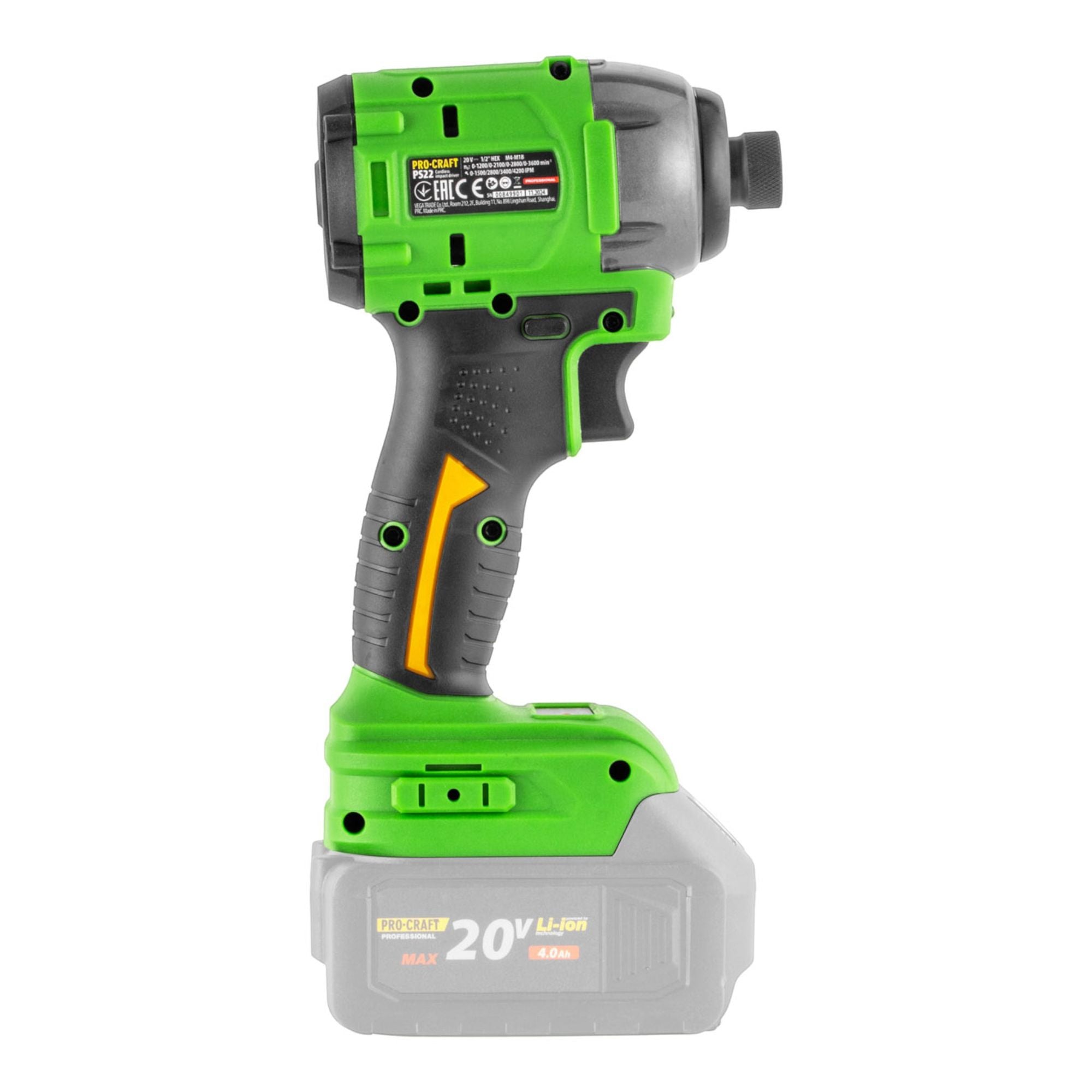 Procraft PS22bb Akku Schlagschrauber 20 V 230 Nm 1 4 Brushless 2x Akku 4 0 Ah Ladegeraet 4 - toolbrothers