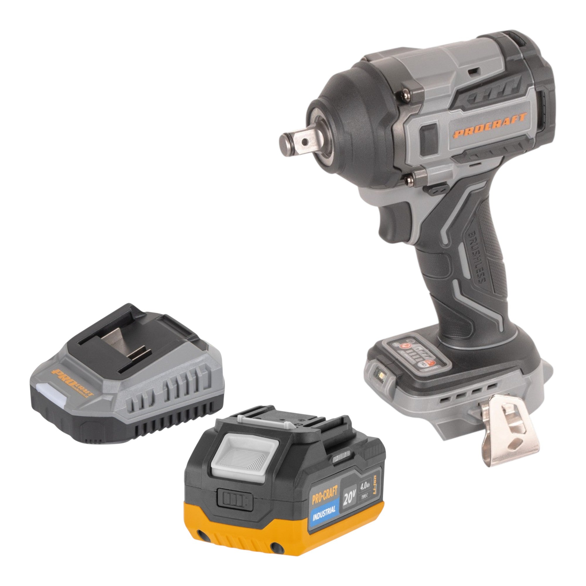 Procraft Industrial IW550Abb Akku Schlagschrauber 20 V 550 Nm 1 2 1x Akku 4 0 Ah Ladegeraet 0 - toolbrothers