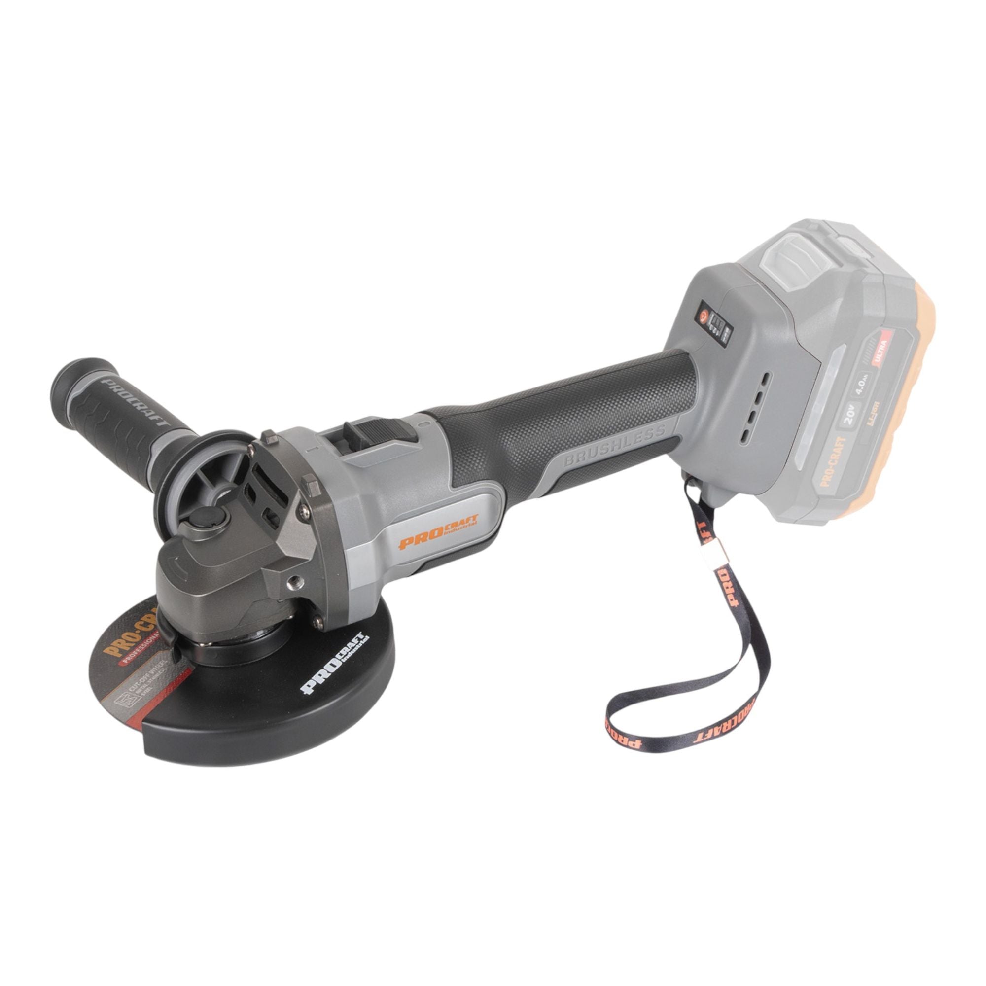 Procraft Industrial AG125Abb Akku Winkelschleifer 20 V 125 mm Brushless 1x Akku 4 0 Ah RHINO Toolcase ohne Ladegeraet 1 - toolbrothers