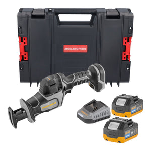 Procraft Industrial RS20Abb Recipro Säbelsäge 20 V Brushless + 2x Akku 4,0 Ah + Ladegerät + RHINO Toolcase
