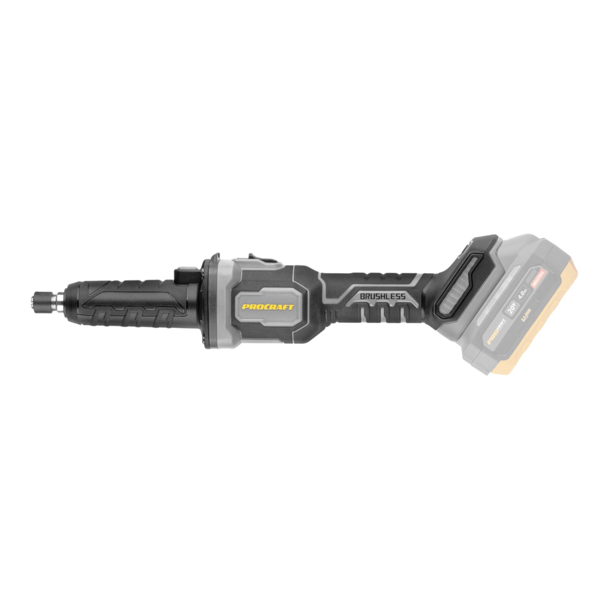Procraft Industrial DG20A BB Akku Geradschleifer 20 V 6 mm Brushless 1x Akku 4 0 Ah Ladegeraet 2 - toolbrothers